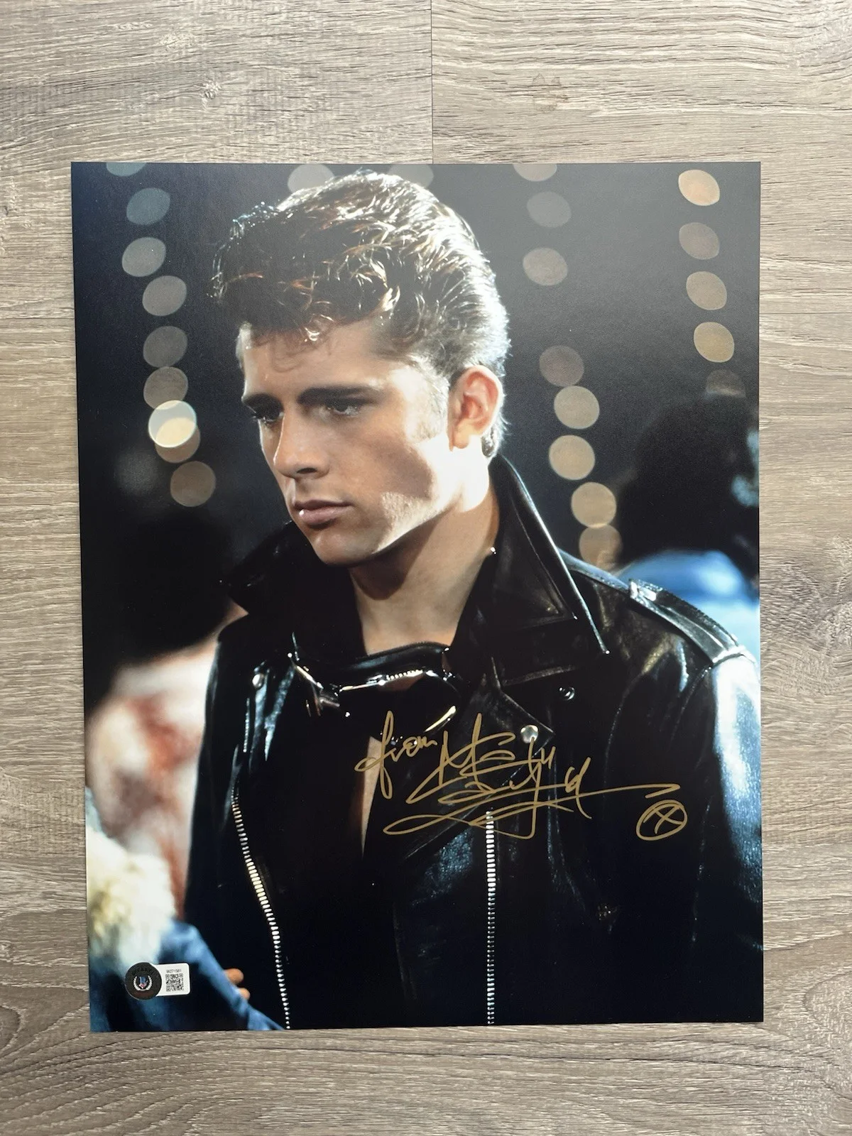 Maxwell Caulfield — Maxwell Caulfield Signed Michael Carrington 11x14 Photo Beckett COA Grease 2, изображение 2