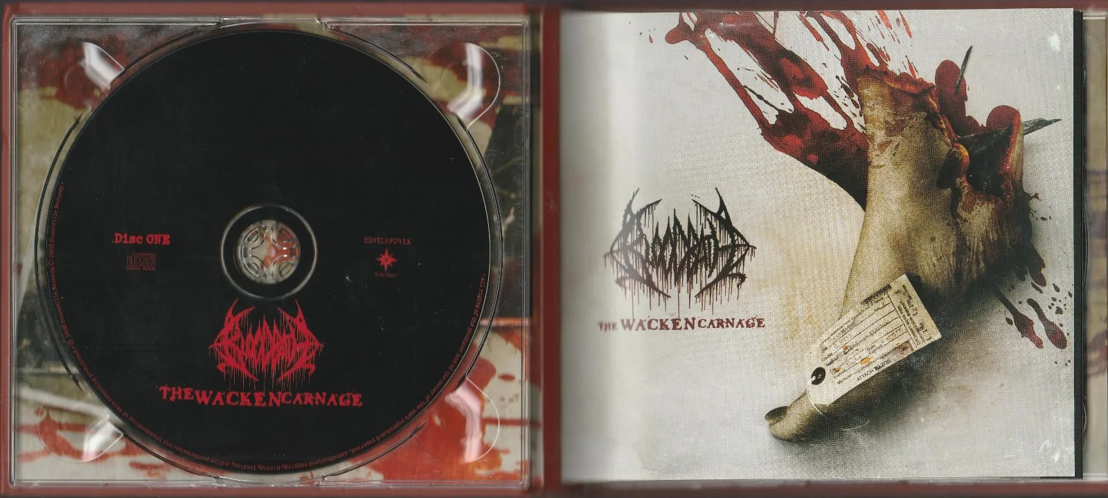 SIGNED BLOODBATH AUTOGRAPHED THE WACKEN CARNSAGE CD / DVD JSA COA # RR04480, image 2
