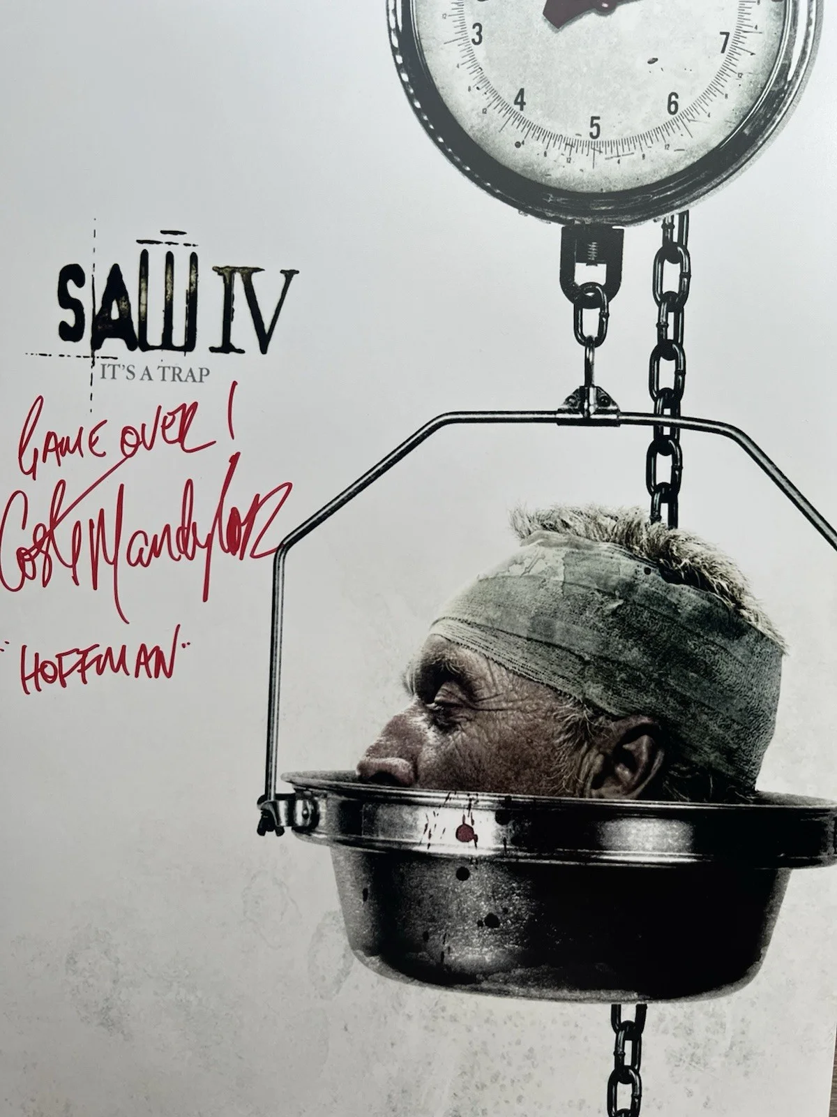 Costas Mandylor — Costas Mandylor Signed Saw IV 11x17 Photo JSA COA Detective Hoffman Jigsaw, изображение 3