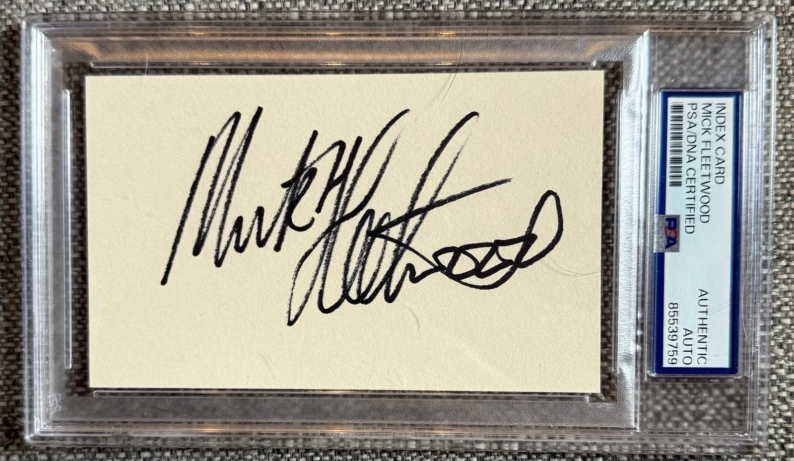 FLEETWOOD MAC - FULLY Signed / Autographed Ticket + Index Card Set! PSA SLAB!, image 5