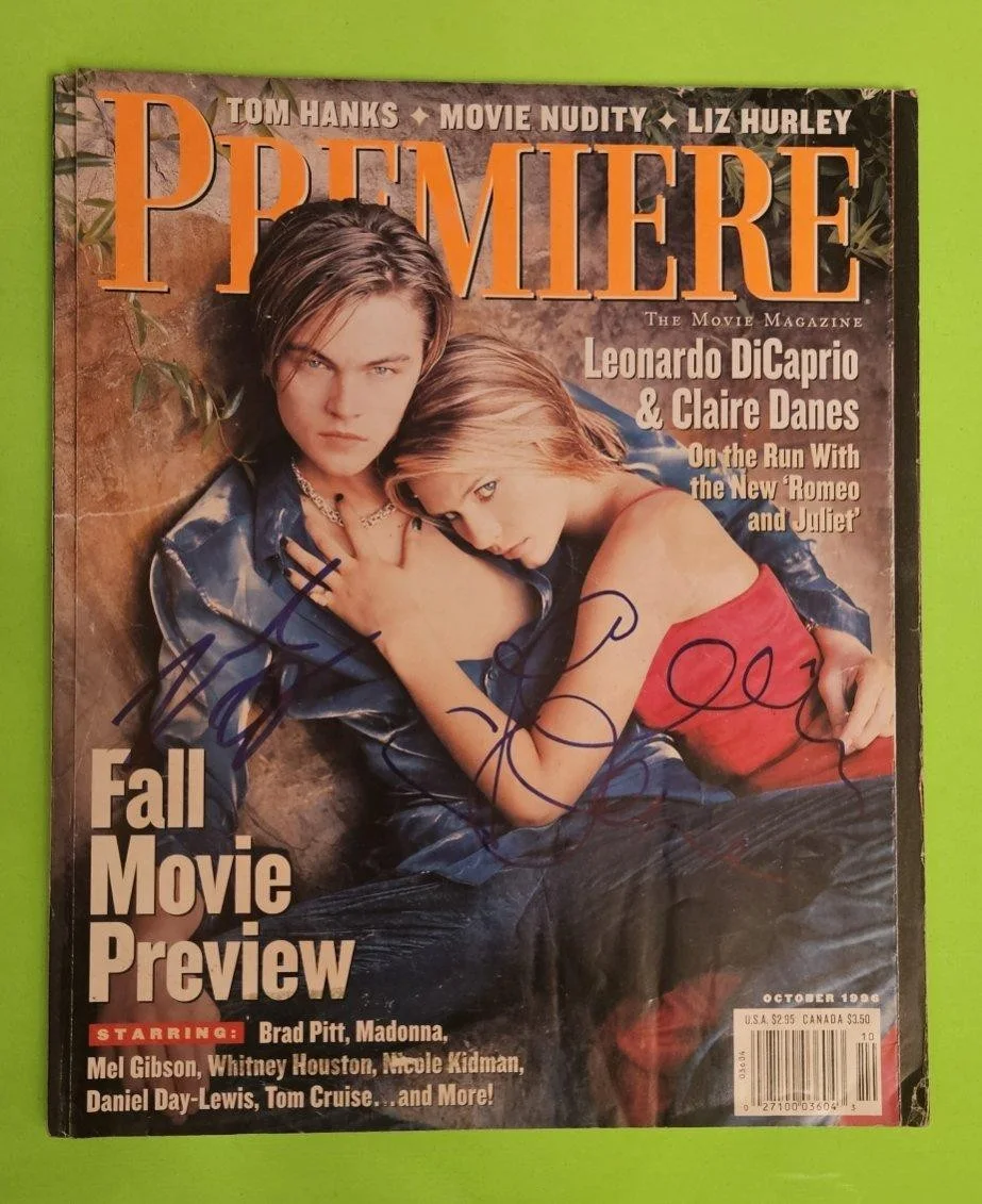 Leonardo DiCaprio & Claire Danes Signed Autographed w/COA, image 3