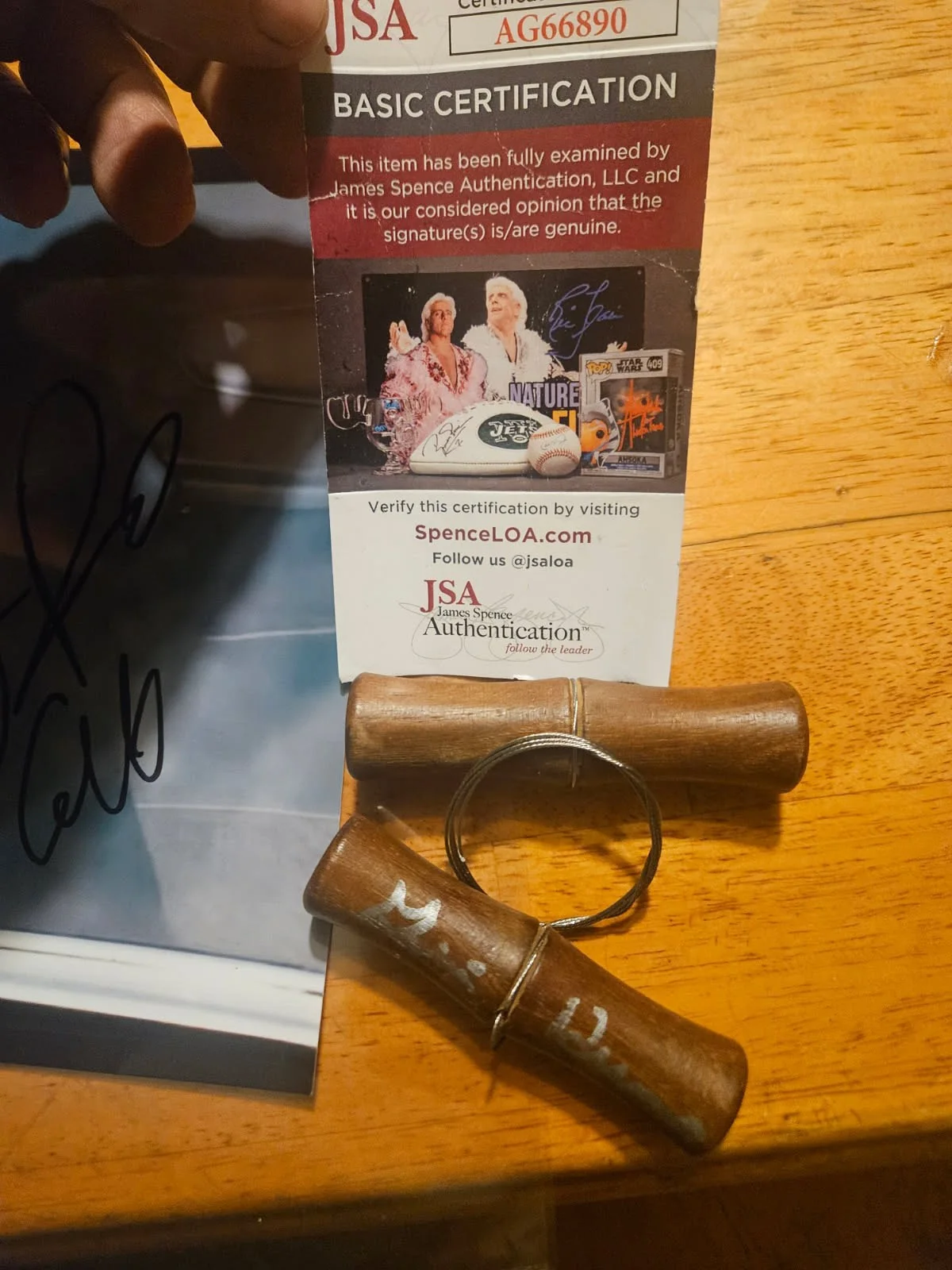 Gianni Russo — Godfather Gianni Russo (Carlo) autographed 8x10 photo & garrote JSA Certified, изображение 2