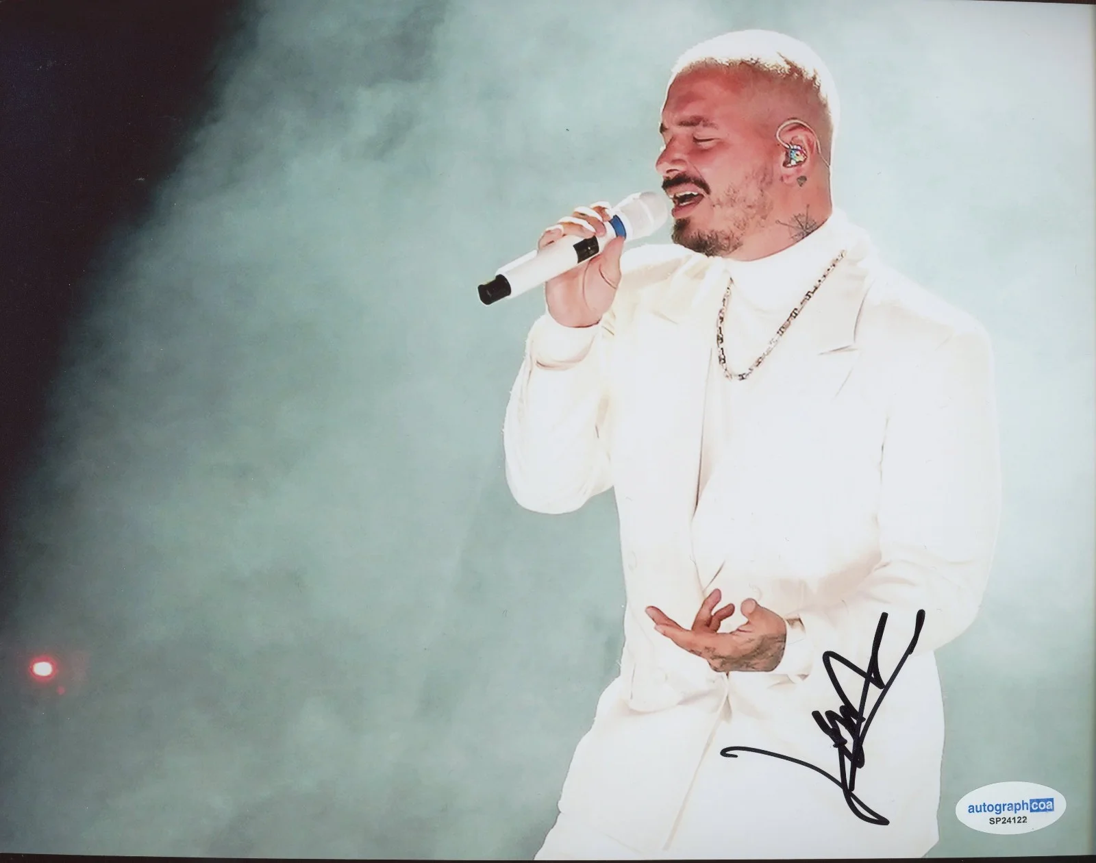 J Balvin Signed Autograoged LA CANCION 8x10 Photo EXACT Proof ACOA Oasis, изображение 2