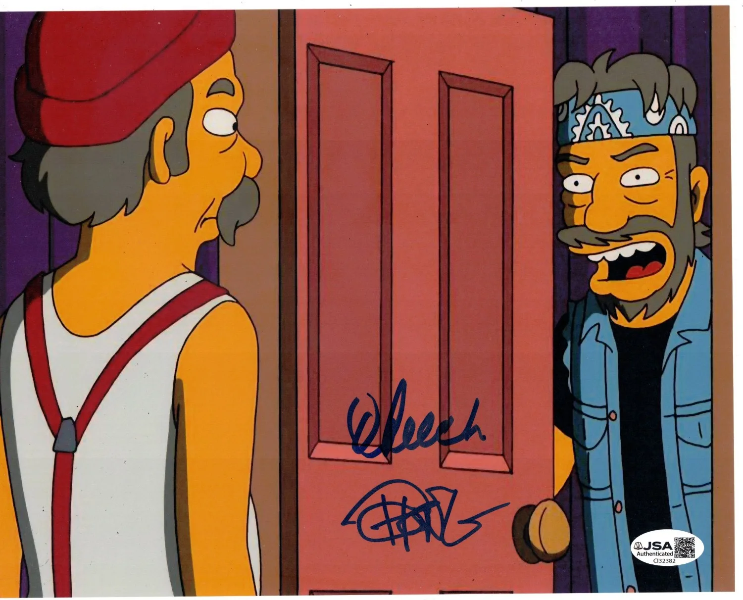 Cheech Marin & Tommy Chong Signed 8x10 Photo Autographed, The Simpsons, JSA COA, image 2