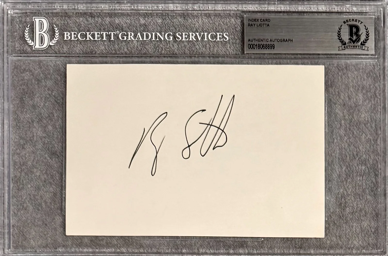 Ray Liotta — RAY LIOTTA Signed Autographed 4x6 INDEX CARD GOODFELLAS Field of Dreams BECKETT, изображение 3