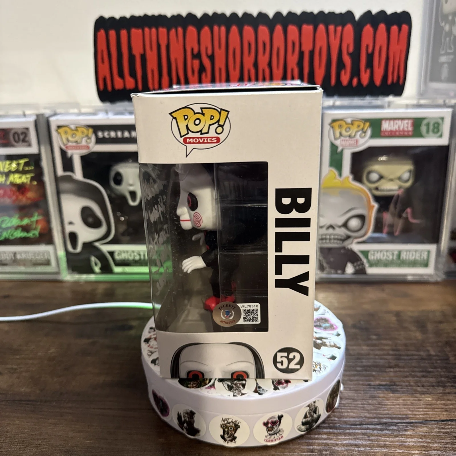 Tobin Bell Signed Funko Pop Billy #52 (2014) SAW Beckett COA, image 2