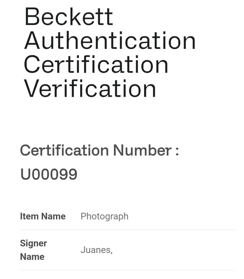 Juanes Signed 11x17 Beckett Cert With Quote."Por culpa de tu embrujo" #U00099., изображение 3