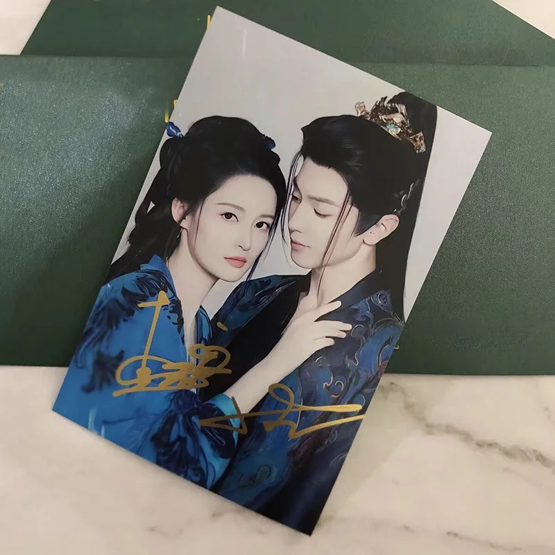 New Fated Hearts Chen Zheyuan Li Qin Autographed Signed Photos, изображение 4