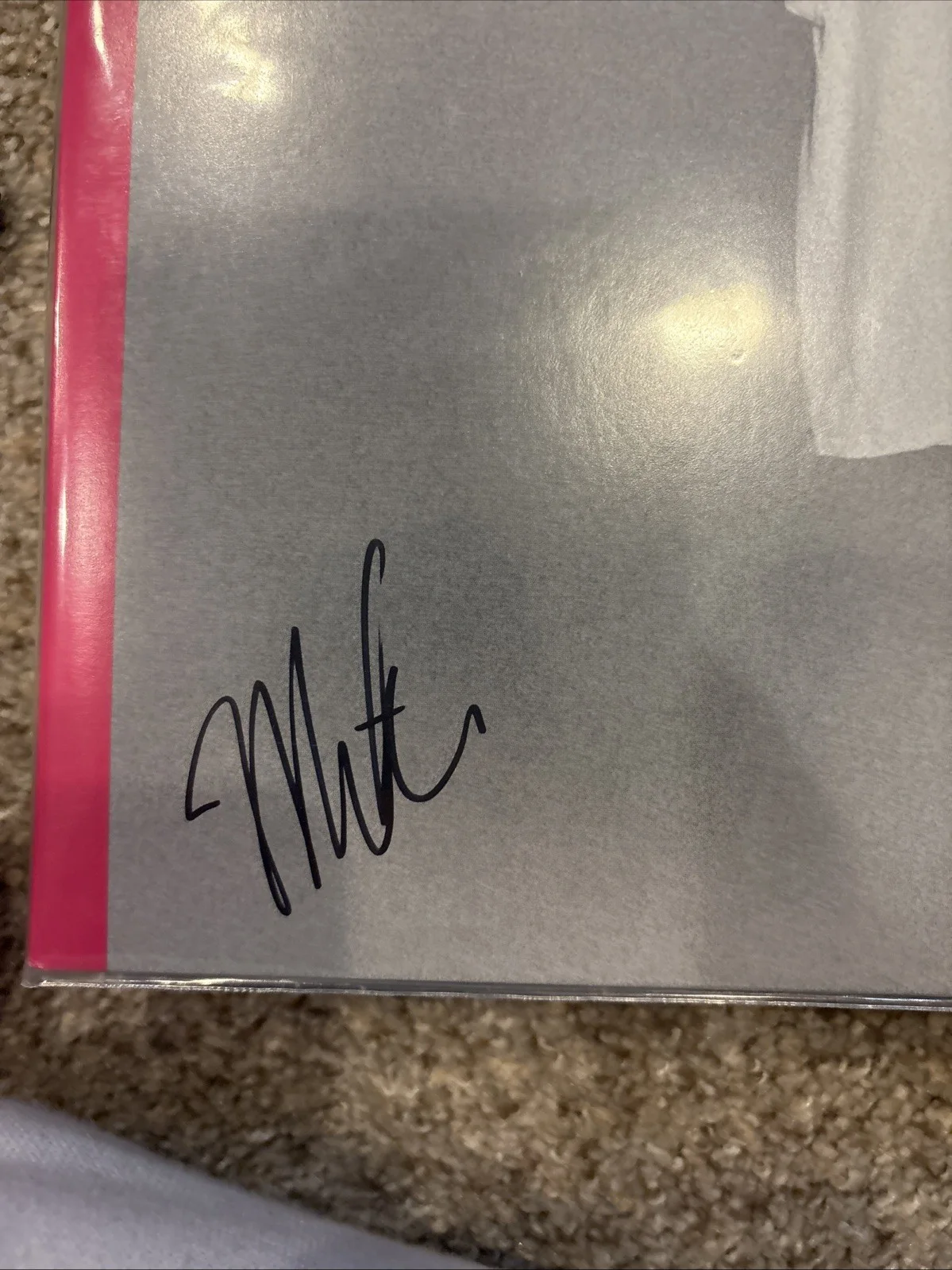 PLAIN WHITE T’s ENTIRE BAND SIGNED AUTOGRAPH PINK VINYL LP COVER JSA, image 2