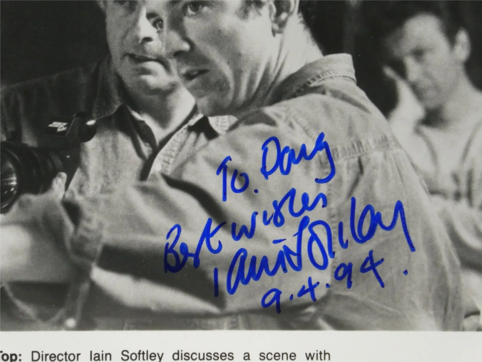 Iain Softley — Iain Softley Signed B&W 8x10 Promo Photo Director Autographed To Doug, изображение 2
