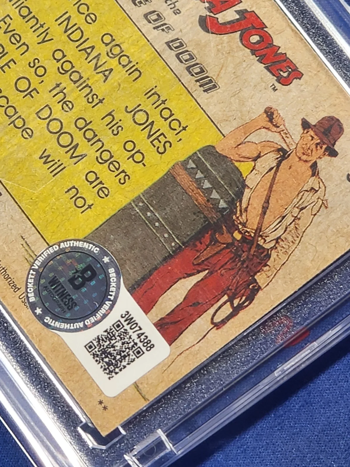 Harrison Ford — Harrison Ford Indiana Jones Signed 1984 Topps #56 AUTO Beckett Witness Authentic, изображение 3