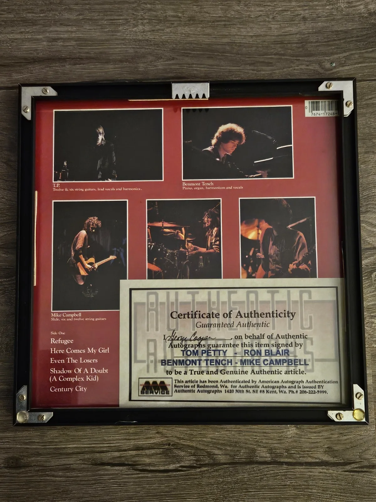 Framed Tom Petty & The Heartbreakers Signed “Damn the Torpedoes” Album w/ COA, image 2