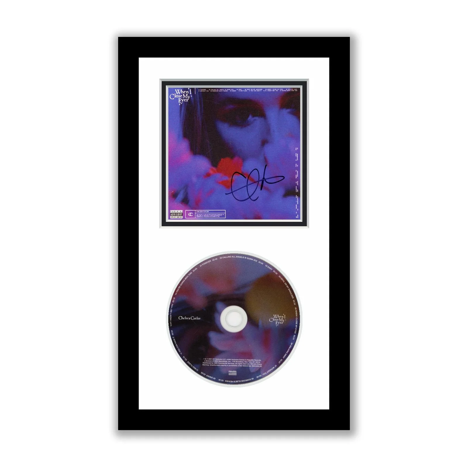 Chelsea Cutler — Chelsea Cutler Autographed Signed Framed CD When I Close My Eyes ACOA