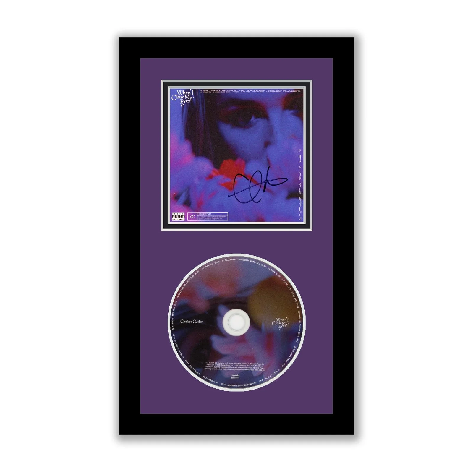 Chelsea Cutler — Chelsea Cutler Autographed Signed Framed CD When I Close My Eyes ACOA