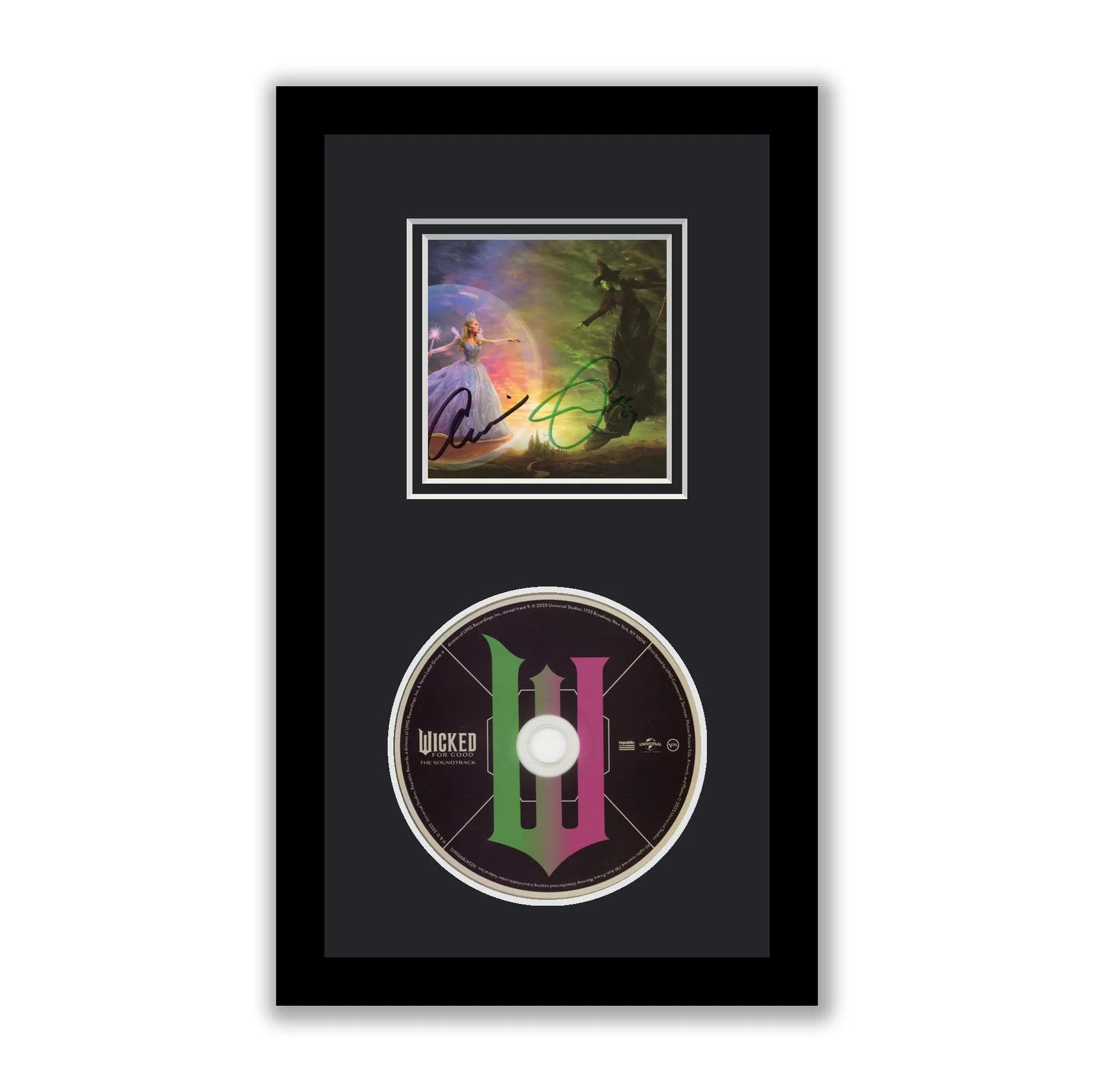 Ariana Grande, Cynthia Erivo — Wicked 2 Soundtrack Ariana Grande Cynthia Erivo Autograph Signed Framed CD ACOA