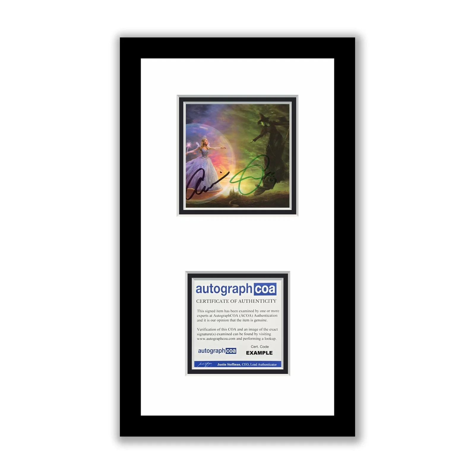Ariana Grande, Cynthia Erivo — Wicked 2 Soundtrack Ariana Grande Cynthia Erivo Autograph Signed Framed CD ACOA