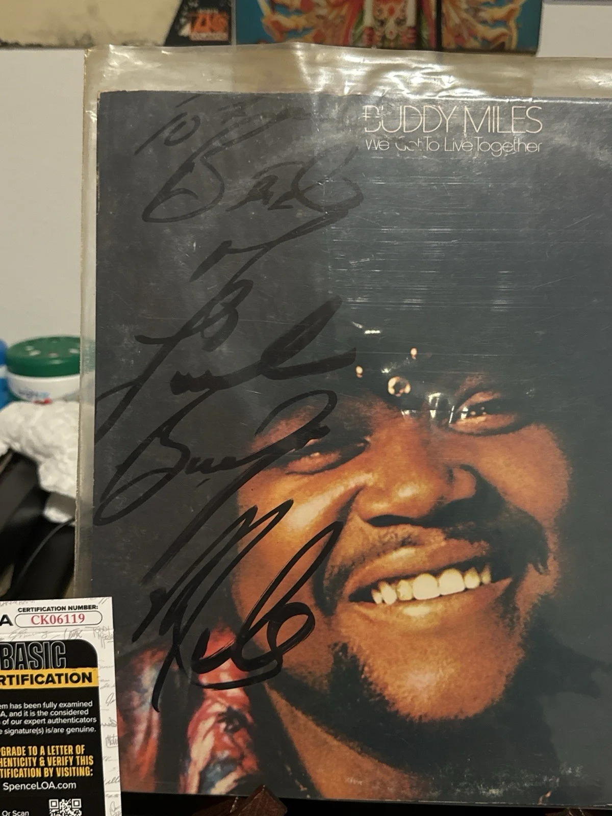 buddy miles signed lp we got to live together JSA Coa autographed vinyl, image 3