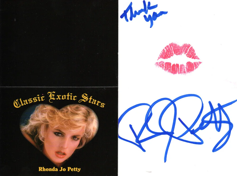 RHONDA JO PETTY SIGNED 8x10 PHOTO +HOF +BONUS XXX PORN ADULT LEGEND BECKETT BAS, изображение 2
