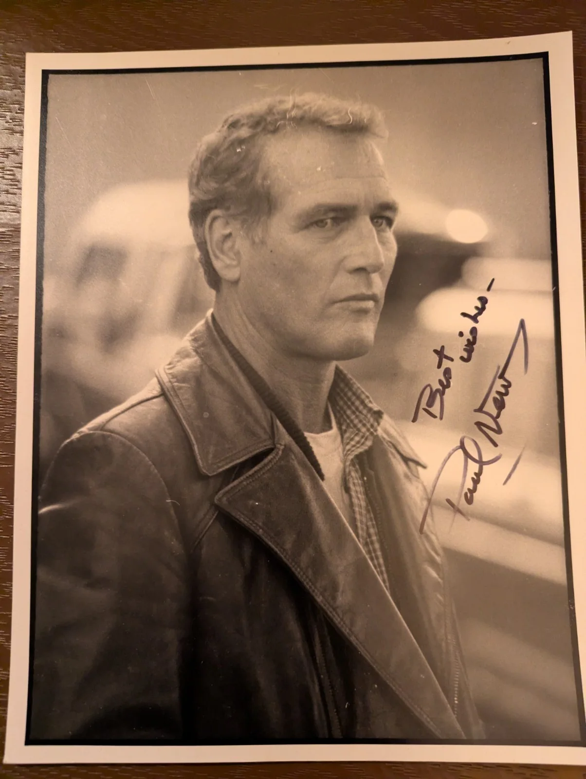Paul Newman Hand Signed One Of A Kind Photo Extremely Rare, image 2