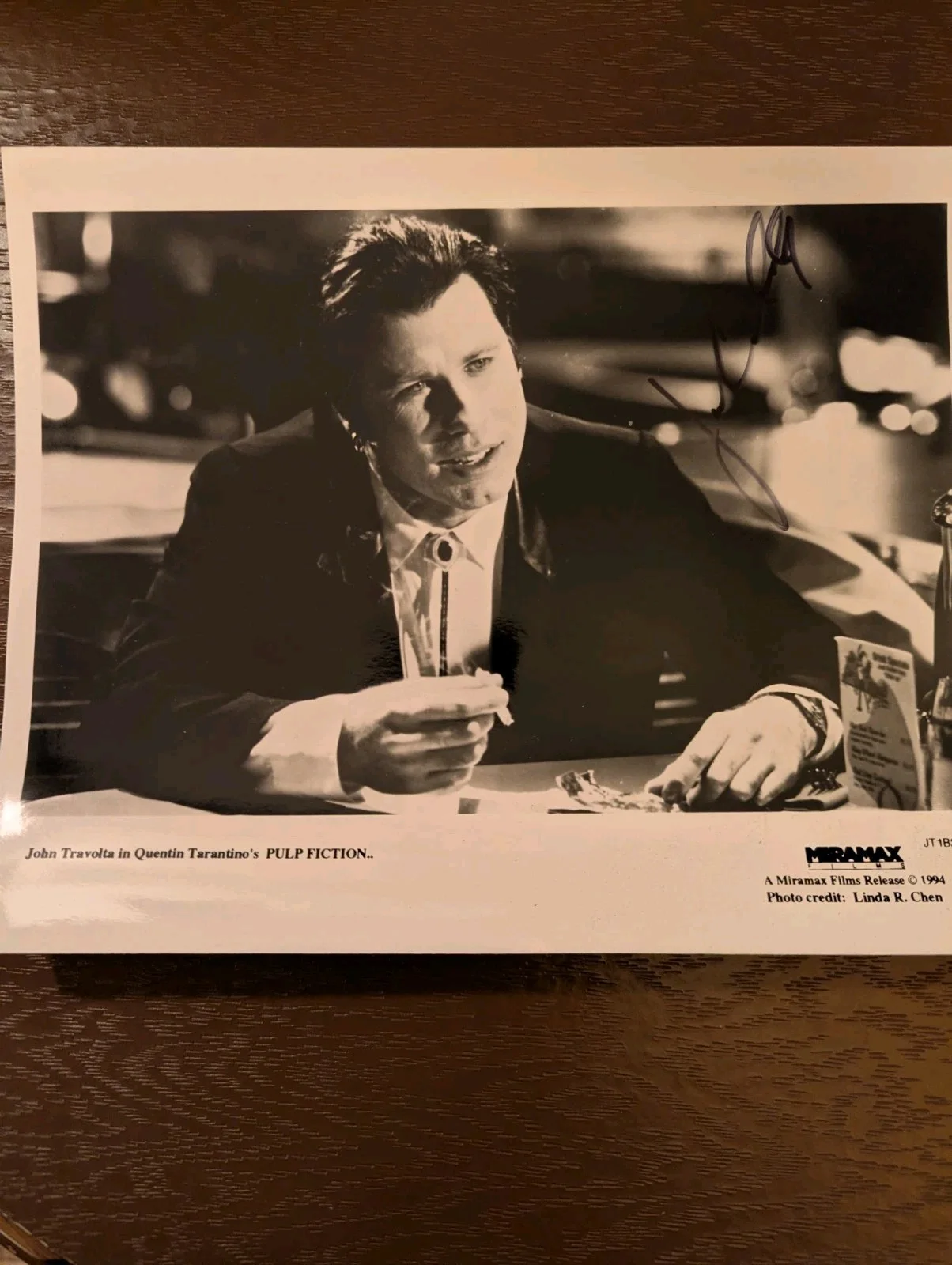 John Travolta Signed Pulp Fiction Original Movie Photo Extremely Rare, изображение 2