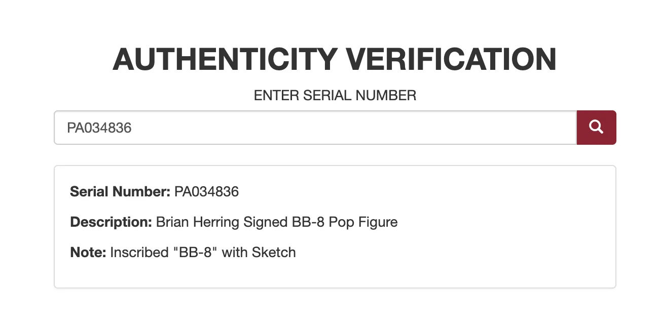 Brian Herring — Brian Herring Signed BB-8 Funko with Sketch- Star Wars - Pristine Auction COA, image 3