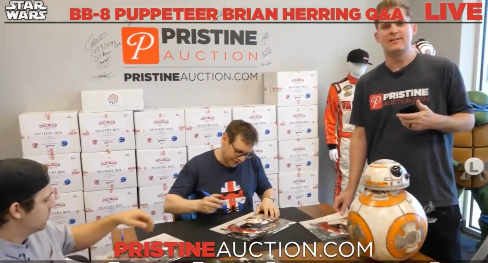 Brian Herring — Brian Herring Signed BB-8 Funko with Sketch- Star Wars - Pristine Auction COA, image 4
