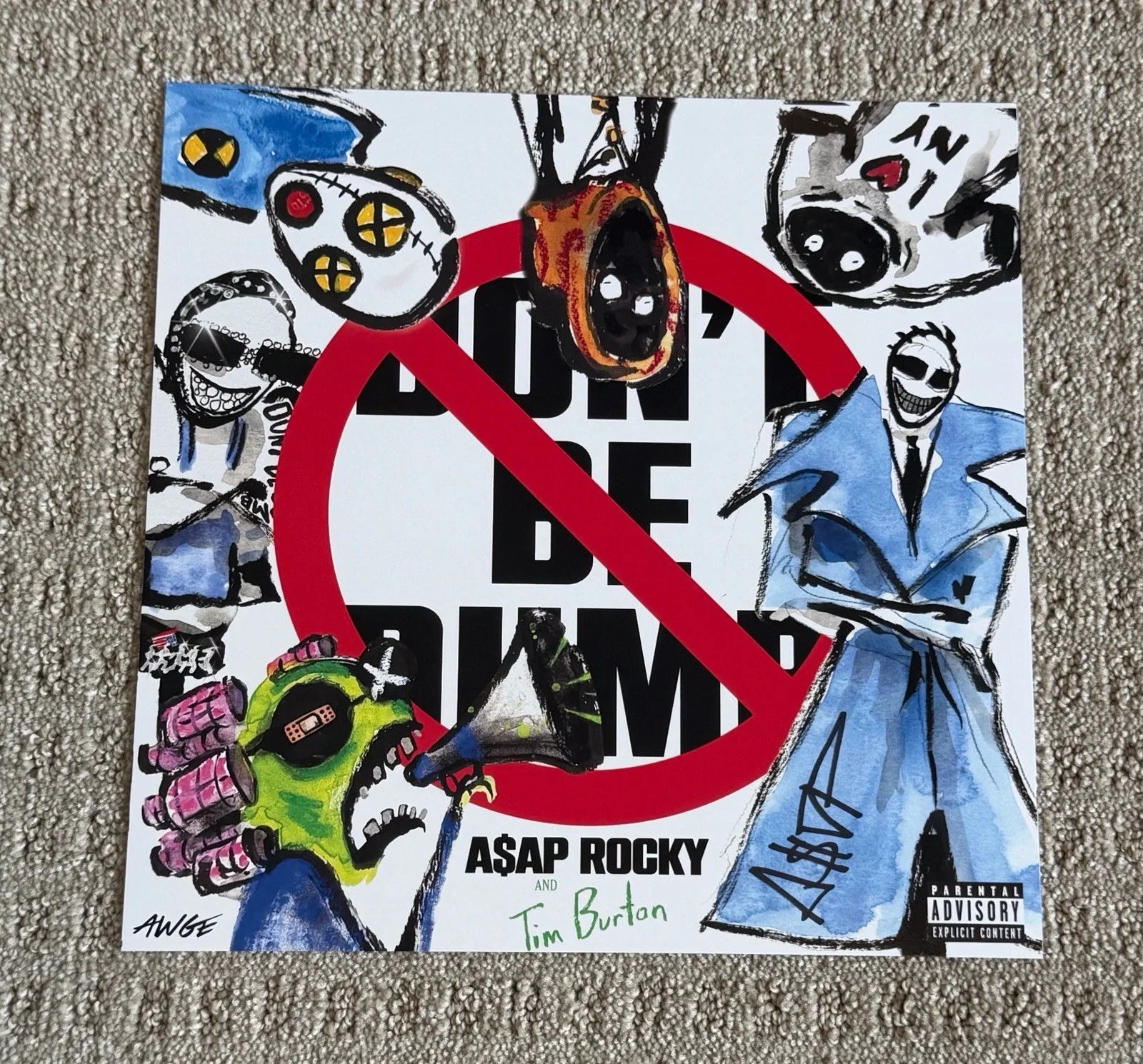 DUMMY SIGNED 2 DISC VINYL LP SIGNED INSERT BY ASAP ROCKY LIMITED EDITION IN HAND, image 2
