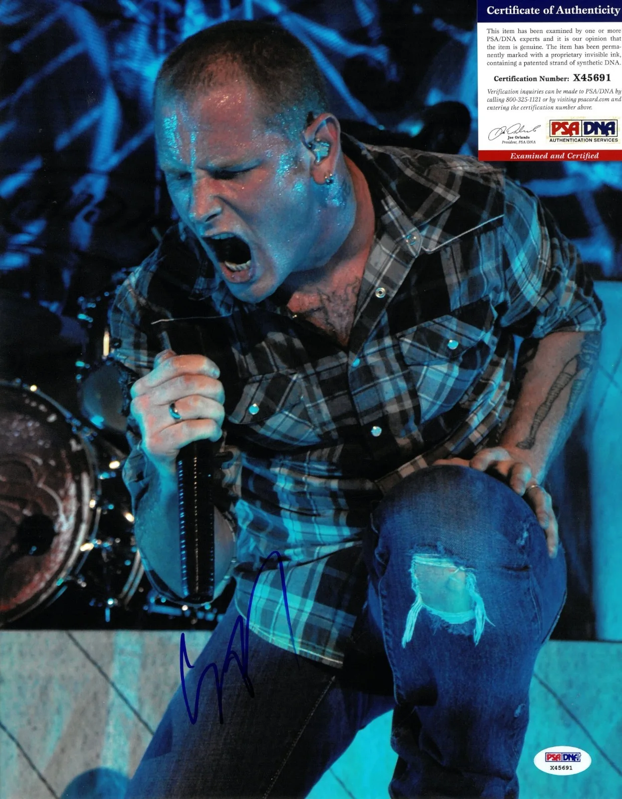 Corey Taylor Slipknot Stone Sour Signed 11x14 Photo PSA/DNA COA Autographed, image 2