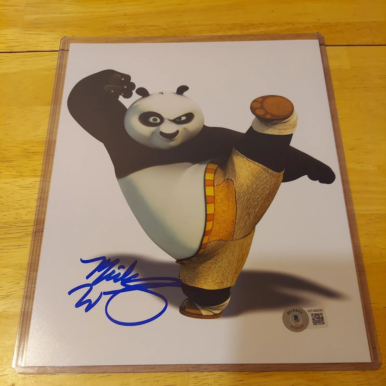 MICK WINGERT "PO" KUNG FU PANDA signed autographed 8x10 Bam Box Gamer BAS, изображение 2