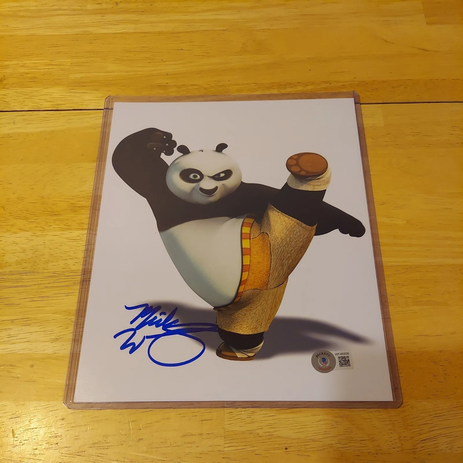 MICK WINGERT "PO" KUNG FU PANDA signed autographed 8x10 Bam Box Gamer BAS, изображение 3