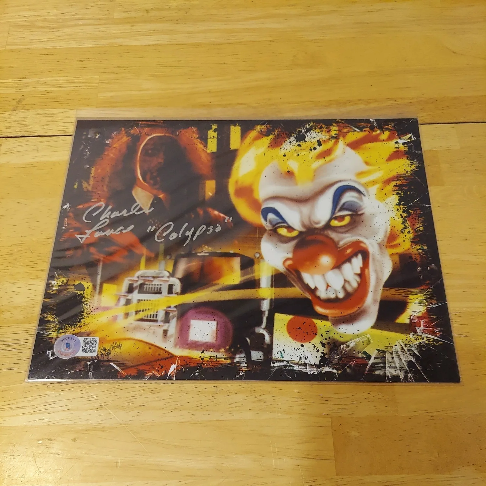 CHARLES LANCE " Calypso" TWISTED METAL signed autographed 8x10 Bam Box Gamer BAS, изображение 2