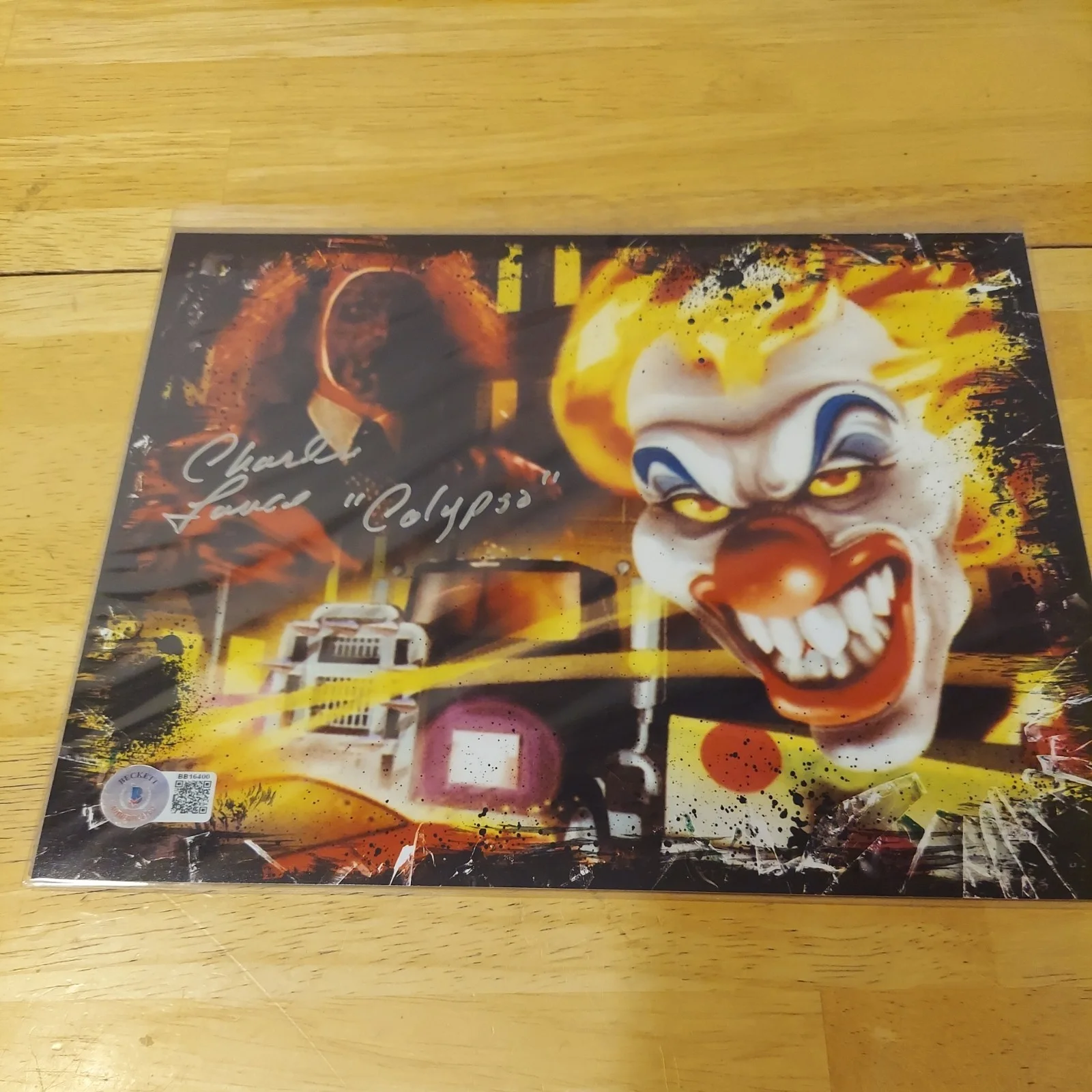 CHARLES LANCE " Calypso" TWISTED METAL signed autographed 8x10 Bam Box Gamer BAS, изображение 3