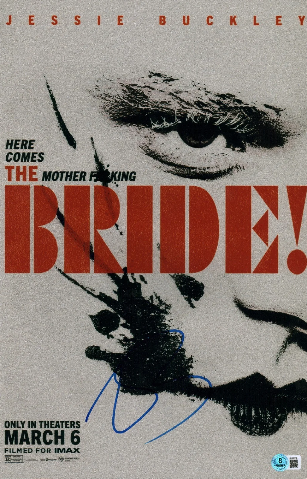 jessie buckley — Jessie Buckley Signed The Bride Frankenstein 11x17 Photo Poster BAS COA