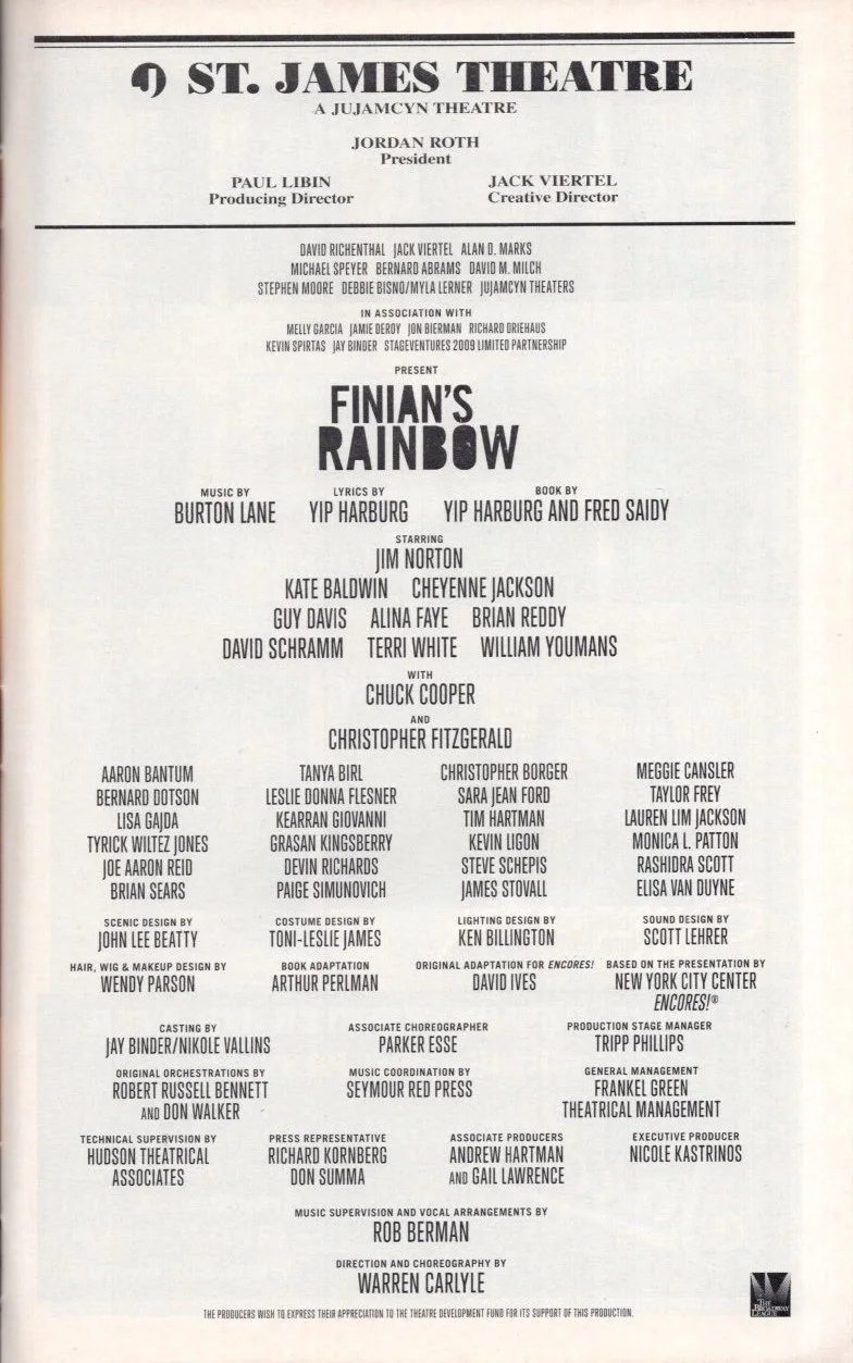 Cast — Finian's Rainbow Signed Autographed Cast Playbill, image 2