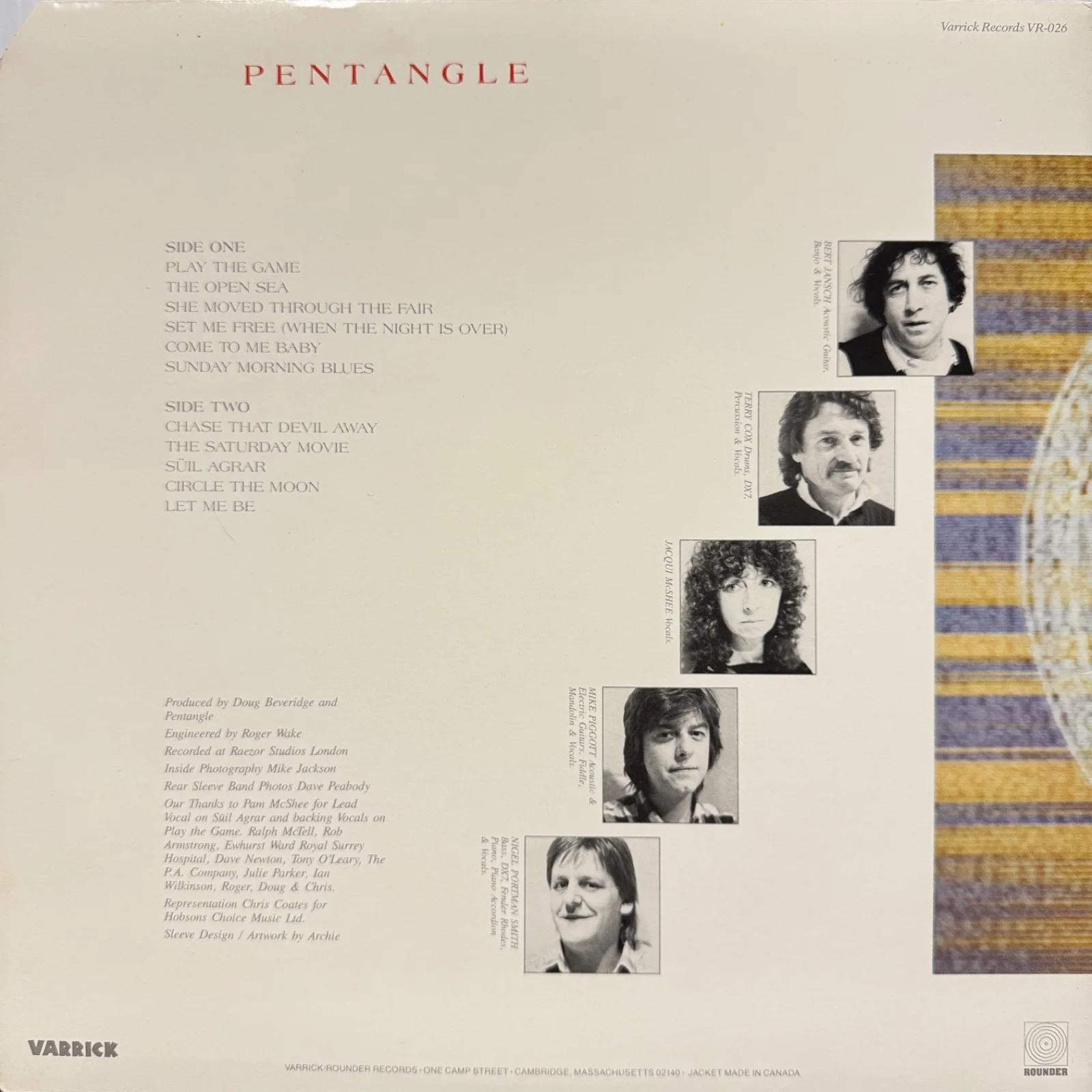 BERT JANSCH AUTOGRAPHED Pentangle "In The Round" USA vinyl album VR-026 NM, изображение 3