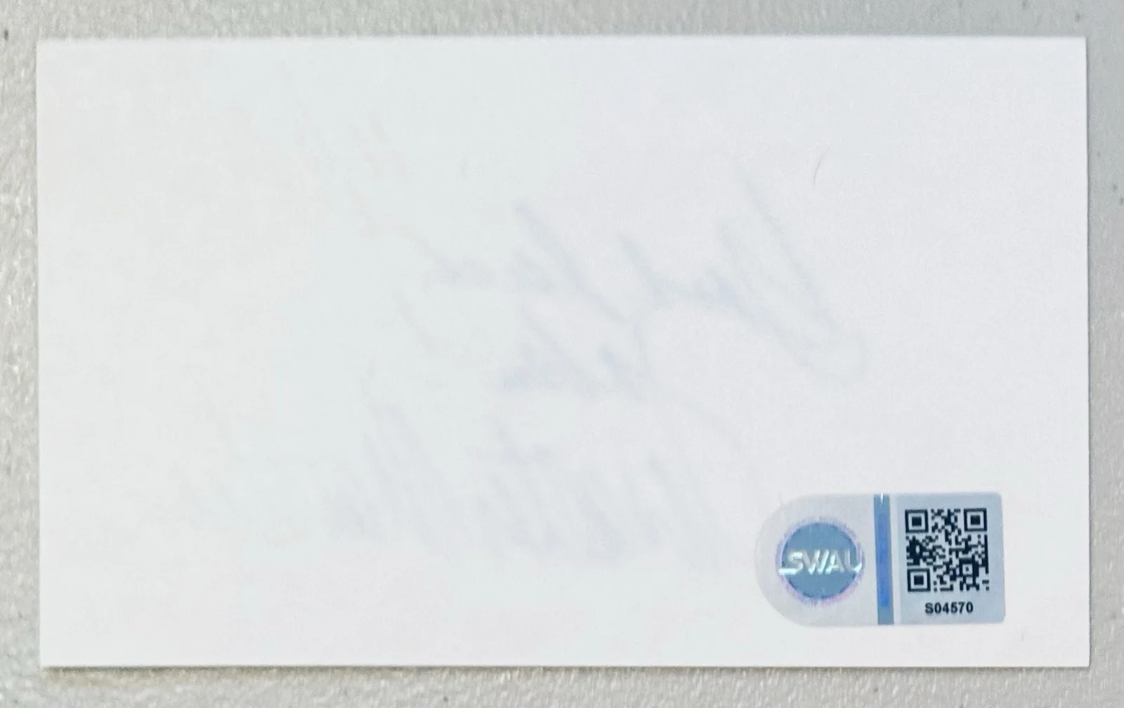 Walter Matthau Signed Autographed 3x5 Card SWAU Authenticated Bad News Bears, image 2