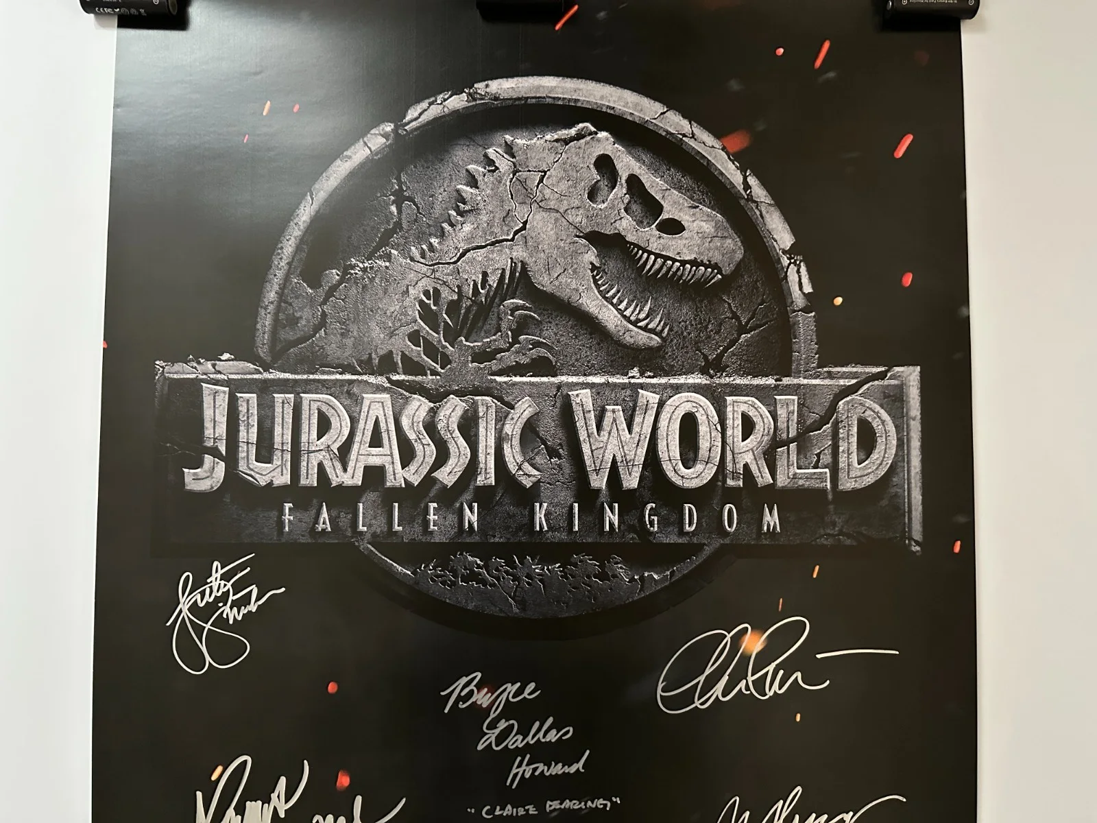 Jeff Goldblum, Bryce Dallas Howard, Toby Jones, Chris Pratt, Dani — Jurassic World Signed Movie Poster with COA / 8 Signatures -Goldblum, BD Wong, изображение 3