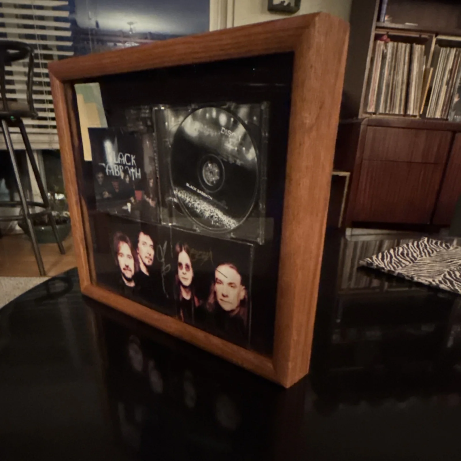 Black Sabbath Reunion Signed by all band CD & Booklet Framed Display Original, image 5