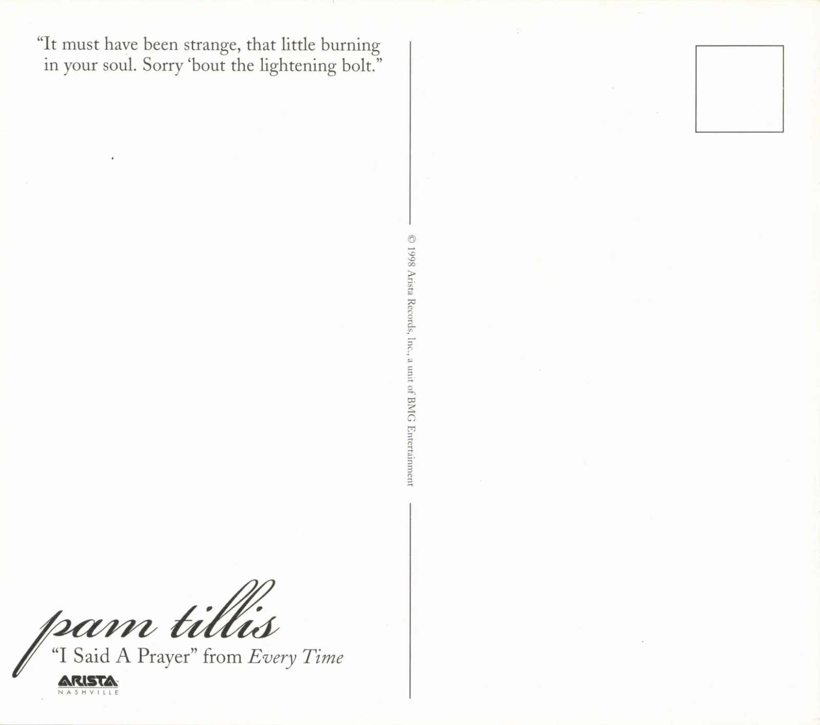 Autographed Postcard - Pam Tillis - Country Music, изображение 2