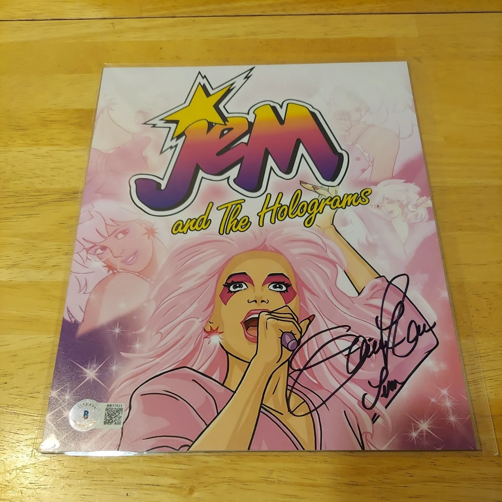 SAMANTHA NEWARK " JEM " and the Holograms signed autographed 8x10 Bam Box BAS, изображение 2