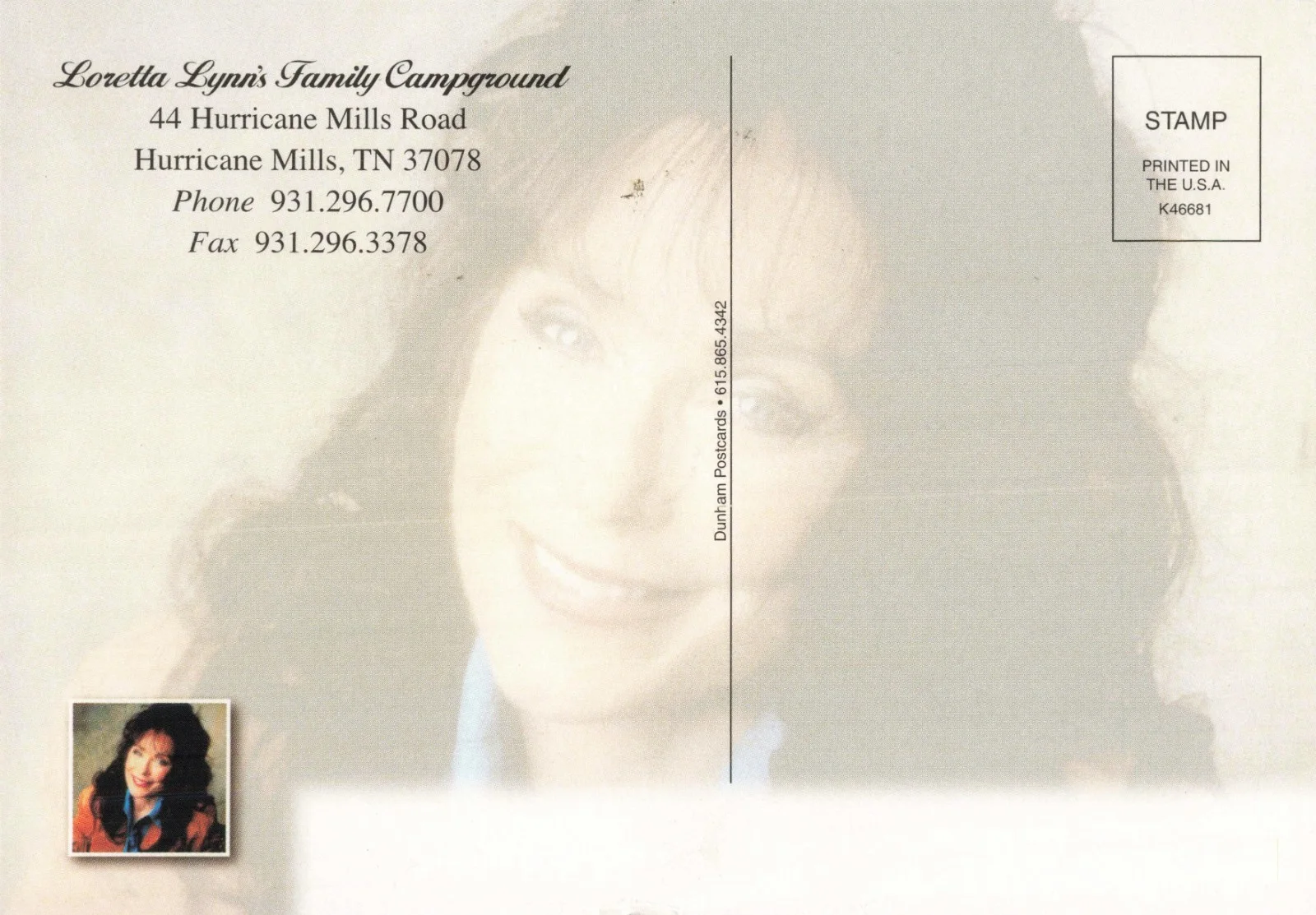 Autographed Signed Postcard - Loretta Lynn - Country Music, image 2