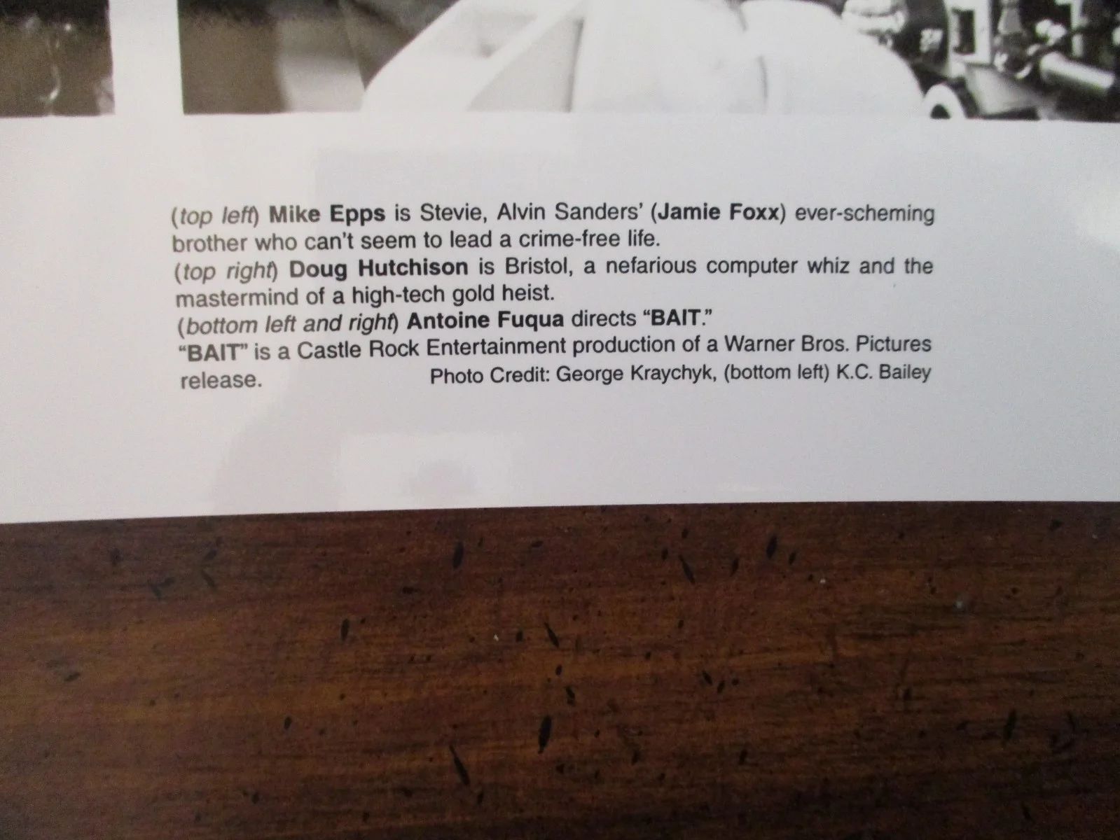 Mike Epps/Doug Hutchison/Antoine Fuque/Jamie Foxx(BAIT)2000 10 x 8 B & W Photo, image 3