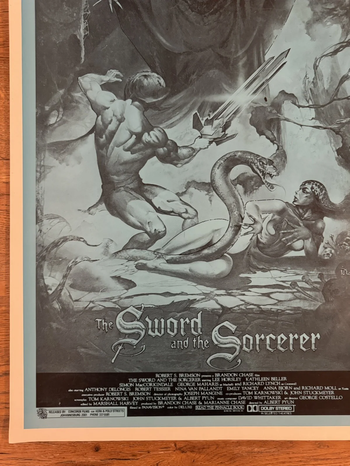 The Sword And The Sorceror Original South African movie poster Johannesburg Rare, изображение 4
