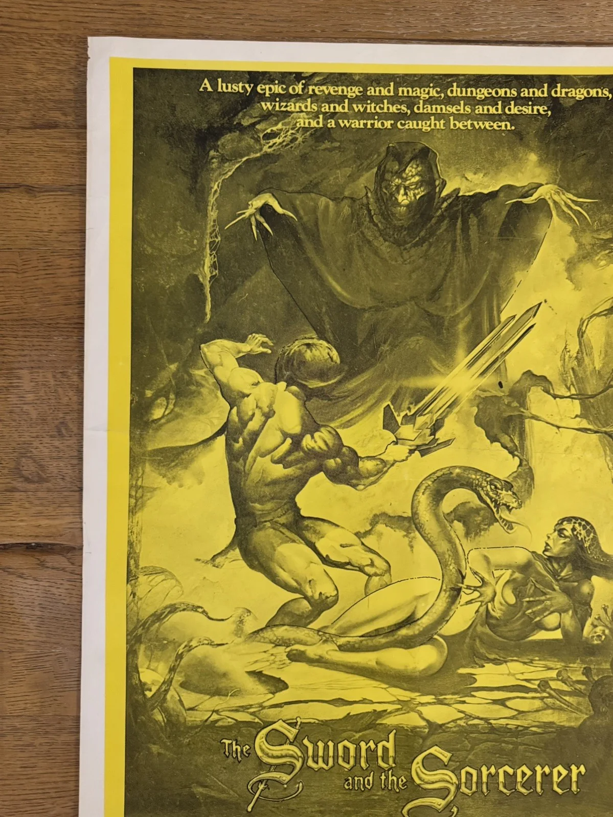 The Sword And The Sorceror Original South African movie poster Johannesburg Rare, изображение 3