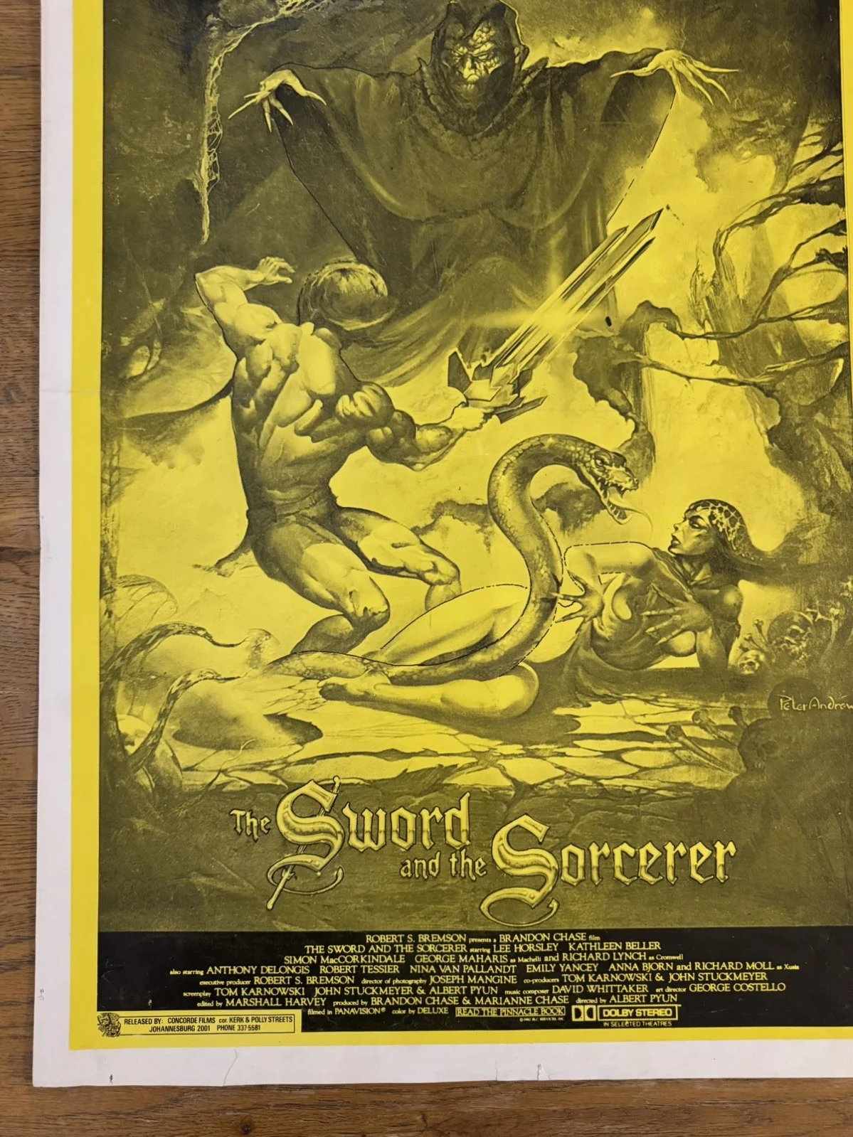 The Sword And The Sorceror Original South African movie poster Johannesburg Rare, изображение 4