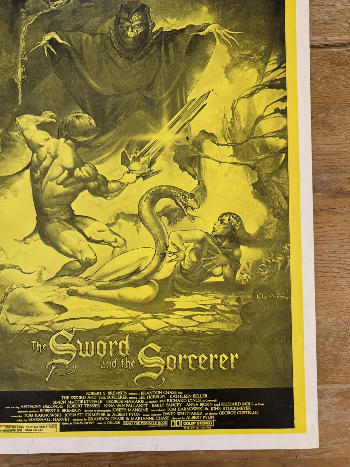The Sword And The Sorceror Original South African movie poster Johannesburg Rare, изображение 5