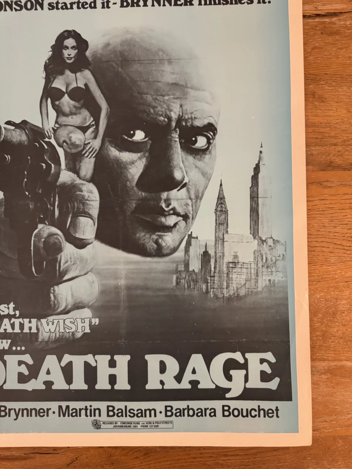 Death Rage Original South African movie poster Johannesburg Rare, изображение 4