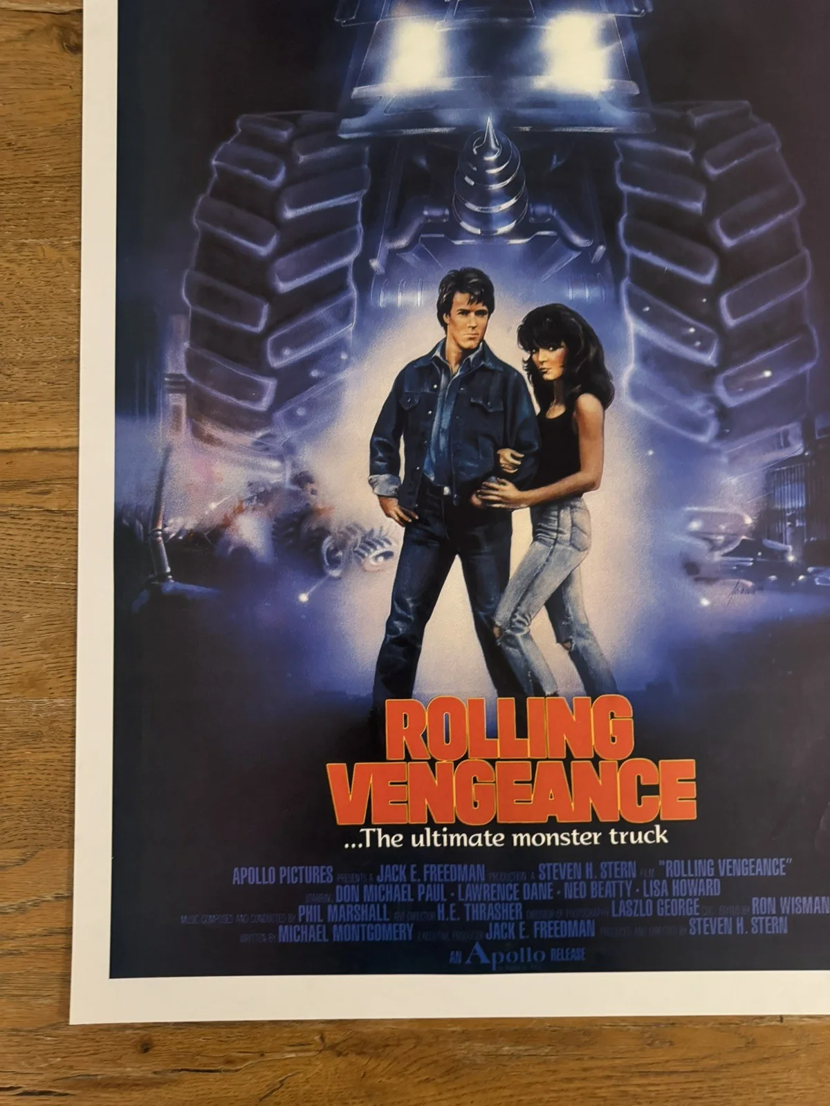 Rolling Vengeance Original South African movie poster Johannesburg Rare, изображение 2