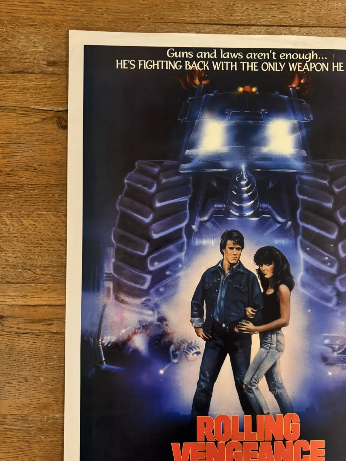 Rolling Vengeance Original South African movie poster Johannesburg Rare, изображение 3