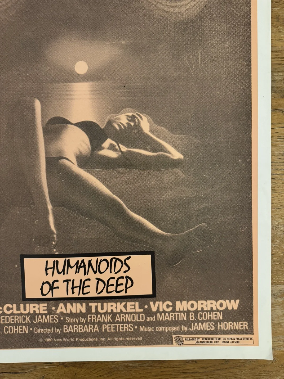 Humanoids Of The Deep Original South African movie poster Johannesburg Rare, изображение 4